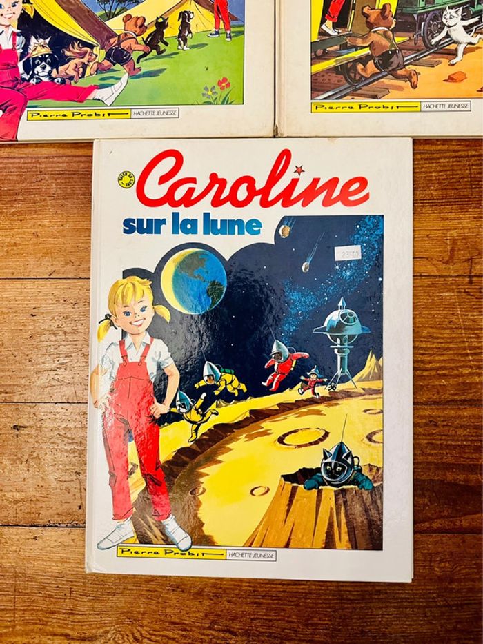 Lot de 5 livres rares « rouge » anciens Caroline Grands albums Hachette blancs Probst - photo numéro 2