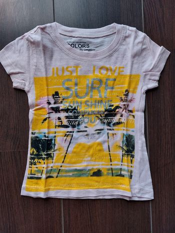 T-shirt pailleté rose