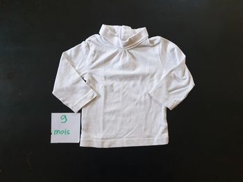 Tee-shirt manches longues col roulé