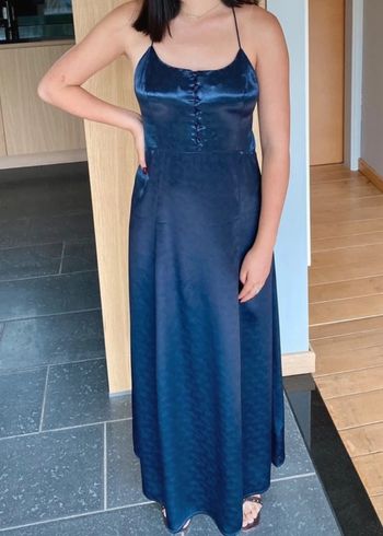 Sublime robe longue bleu nuit à motif discret || XS || scotch et soda