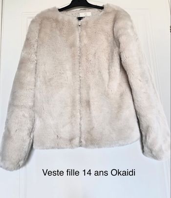 Veste fausse fourrure fille 14 ans Okaidi 