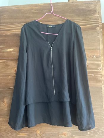 Blouse chemise manche longue noire