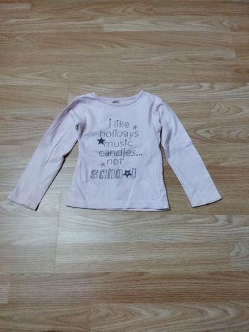 Tee-shirt BACK TO STUDIES 4 ans rose