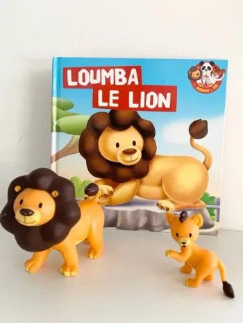 Loumba le lion - 📚 livre avec figurine. altaya De agostini. collection “Mes animaux du zoo”