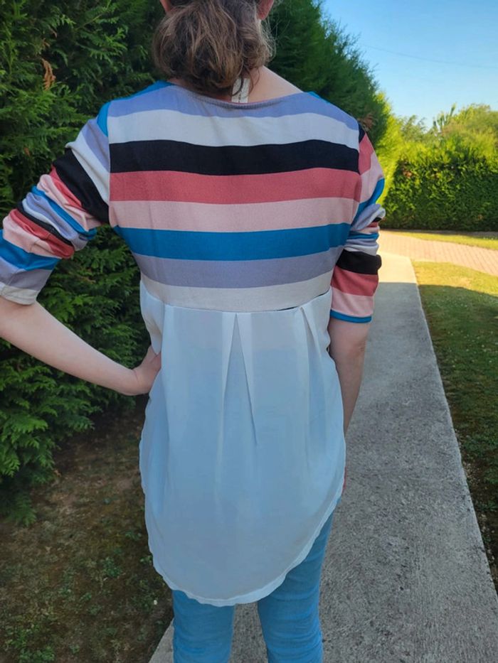Pull fin à rayures femme taille S - photo numéro 2