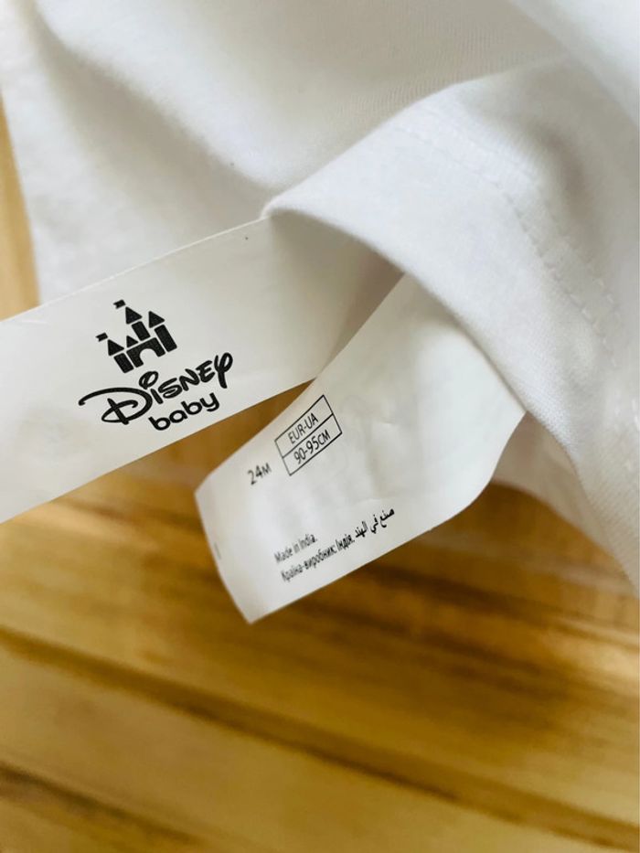 T-shirt blanc manches courtes Disney baby Mickey 24 mois - photo numéro 5