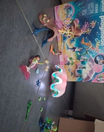 Lot de Playmobil 70095 complet coquillage lumineux avec sirènes très bon état 