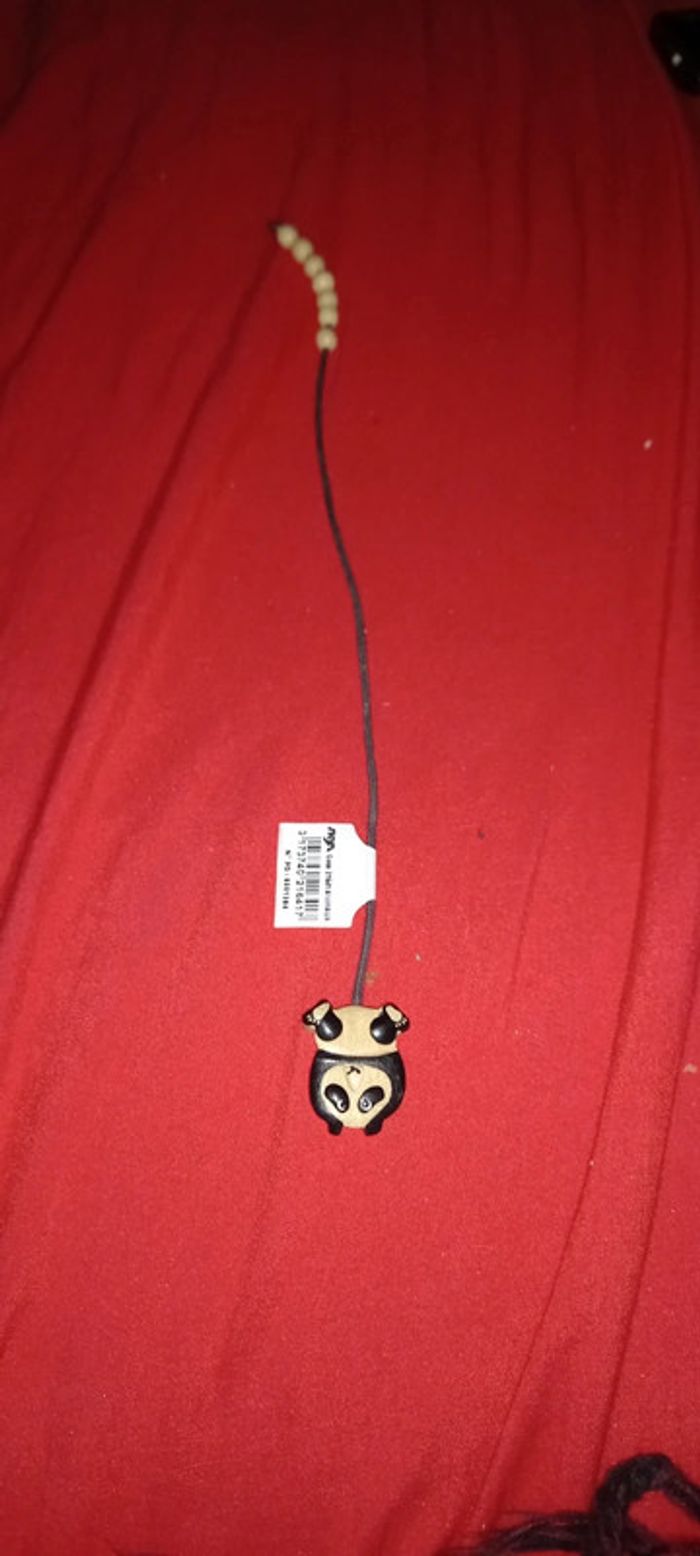 Marque page en bois motif panda sans marque