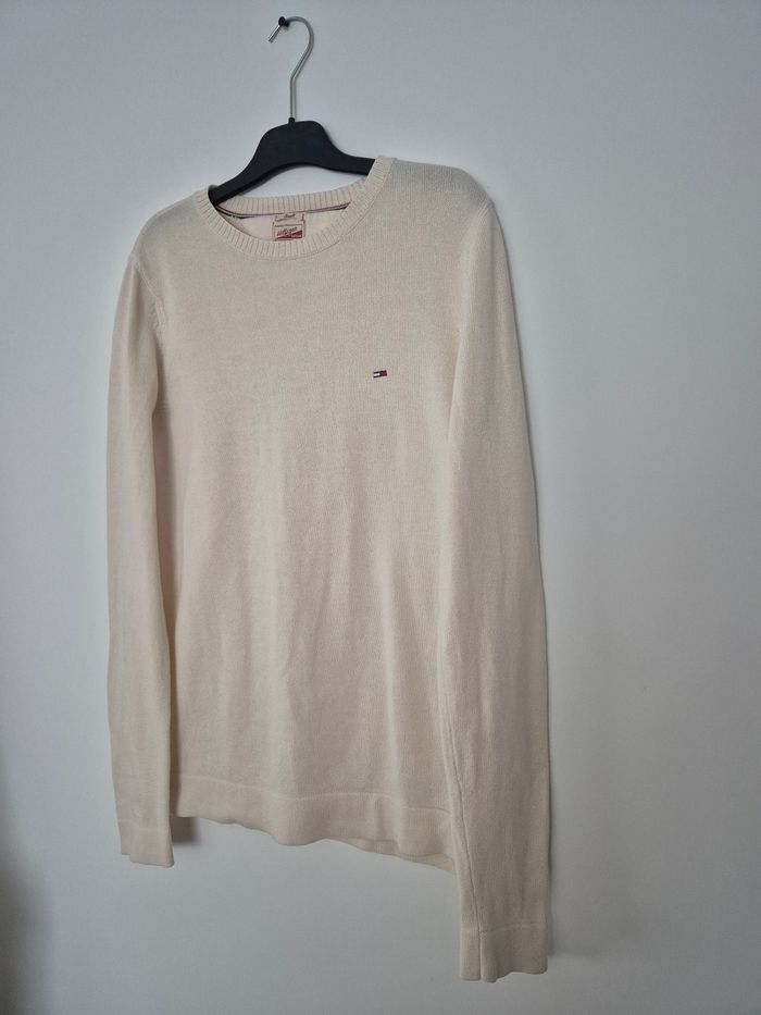 Pull écru classic vintage - Tommy Hilfiger Denim - Taille S - photo numéro 2