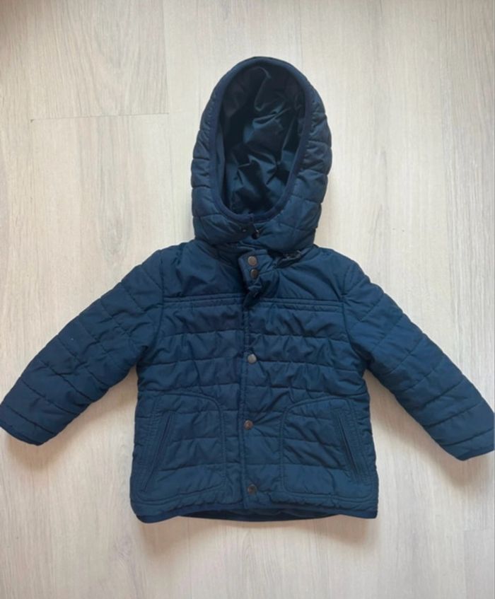 Doudoune doublée Sherpa bleu Marine