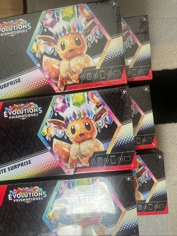 Lot de 6 boîte surprise évolution prismatique neuf scellé Pokémon