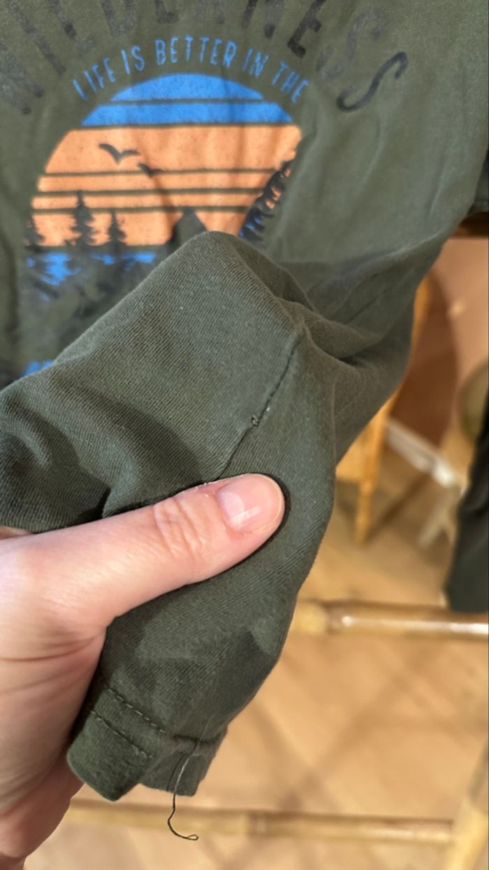 💜 Teeshirt manche longue sapin taille 5/6 ans 💜 - photo numéro 5