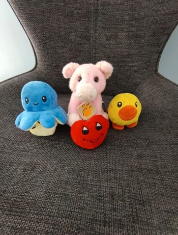 Lot de 4 petites peluches 