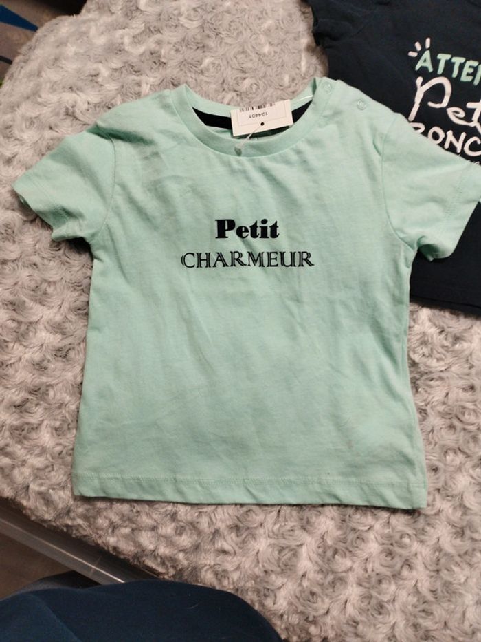 Lot de 2 t-shirts manches courtes 18 mois - photo numéro 2