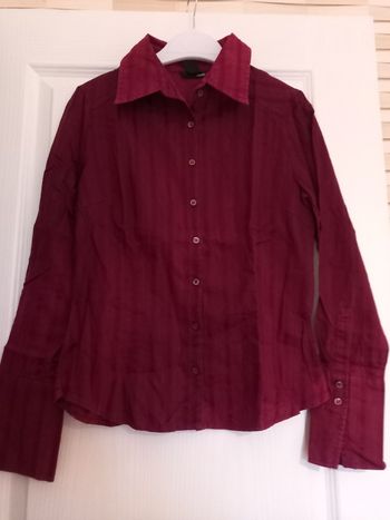 Chemise homme manches longues bordeaux marque H&M taille 38