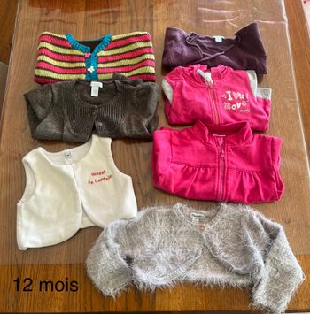Lot gilets 12 mois