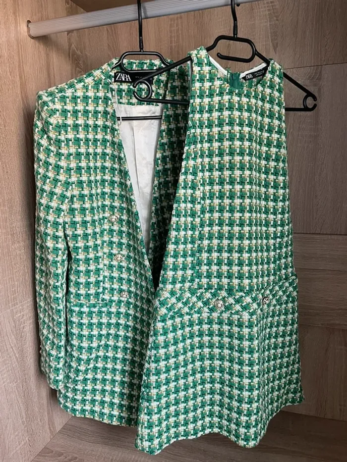 Ensemble tailleur tweed Robe + Blazer Taille S - photo numéro 6