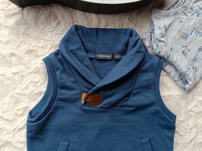 Sweat col V sans manche Garçon 12 mois In Extenso - photo numéro 3