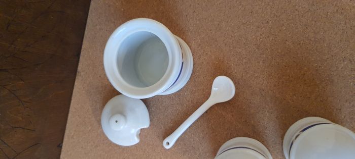 Ensemble porcelaine sel/poivre/moutarde "Philippe Deshoullieères" - photo numéro 5