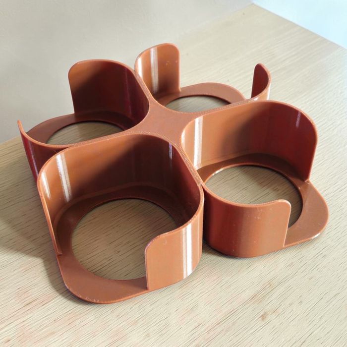 Rangement Blanc et Marron 12 pots & 12 couvercles Multidélices - photo numéro 4