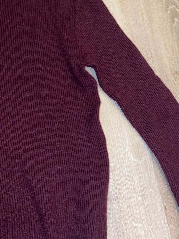 col roulé bordeaux femme cotelé - photo numéro 6