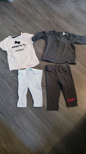 Lot 2 leggings et 2 tee-shirt