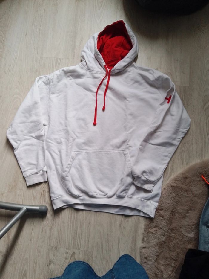 Pull blanc xl