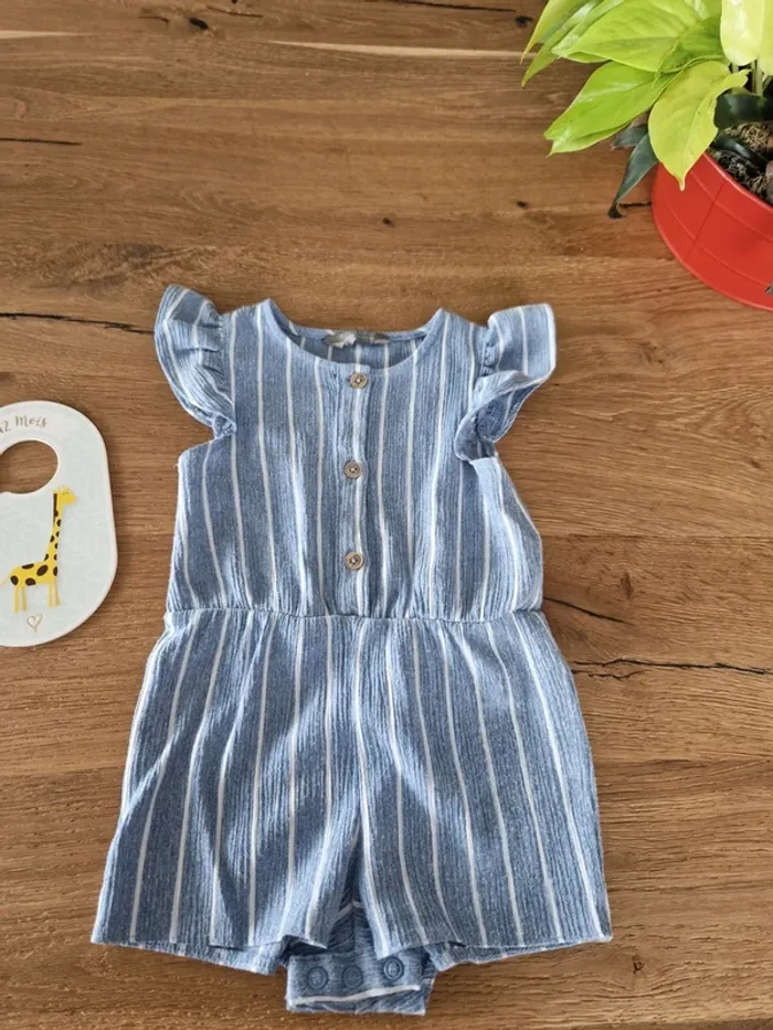 Barboteuse combishort - Taille 9-12 mois 80cm - Primark - photo numéro 3