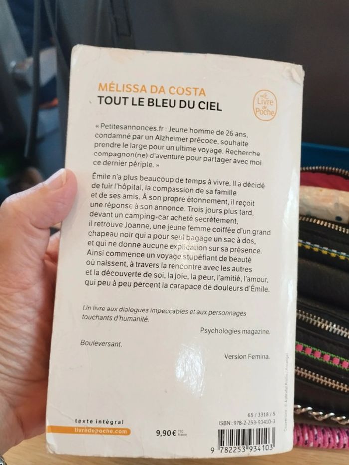 Livre Tout le bleu du ciel Mélissa Da Costa - photo numéro 2
