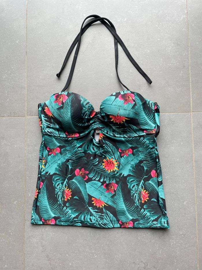 Maillot de bain bustier tropical femme