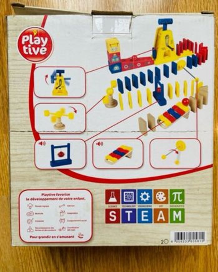 Jeu de domino en bois - parcours de dominos - photo numéro 3