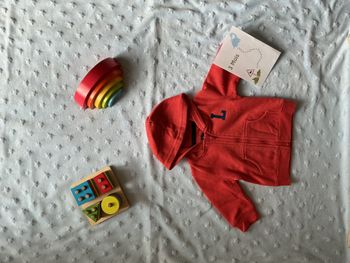 gilet zippé a capuche avec poches 3 mois orange tape à l'oeil