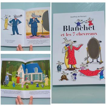 Livre couverture souple, l'école des loisirs 🐐 Blanchet et les 7 Chevreaux 🐐 6-8 ans (48)