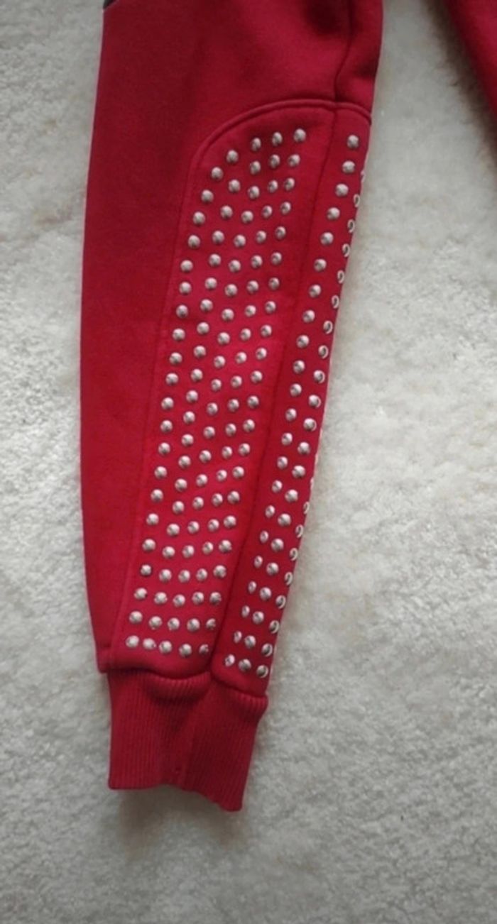 Veste à capuche, Gilet Zippé, pull à capuche Horspist XS rouge et noir - photo numéro 4