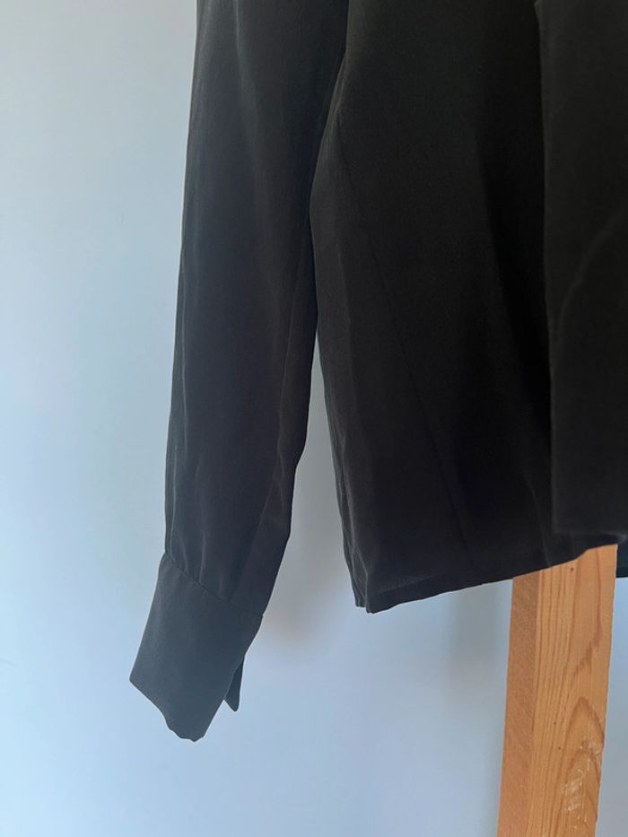 Haut noir en soie à nouer – Comptoir des Cotonniers – Taille 42 / XL – Élégance absolue - photo numéro 2