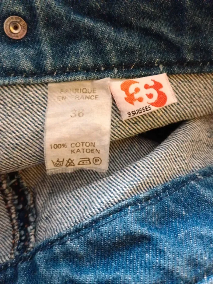 Salopette vintage taille haute bavette amovible - photo numéro 14