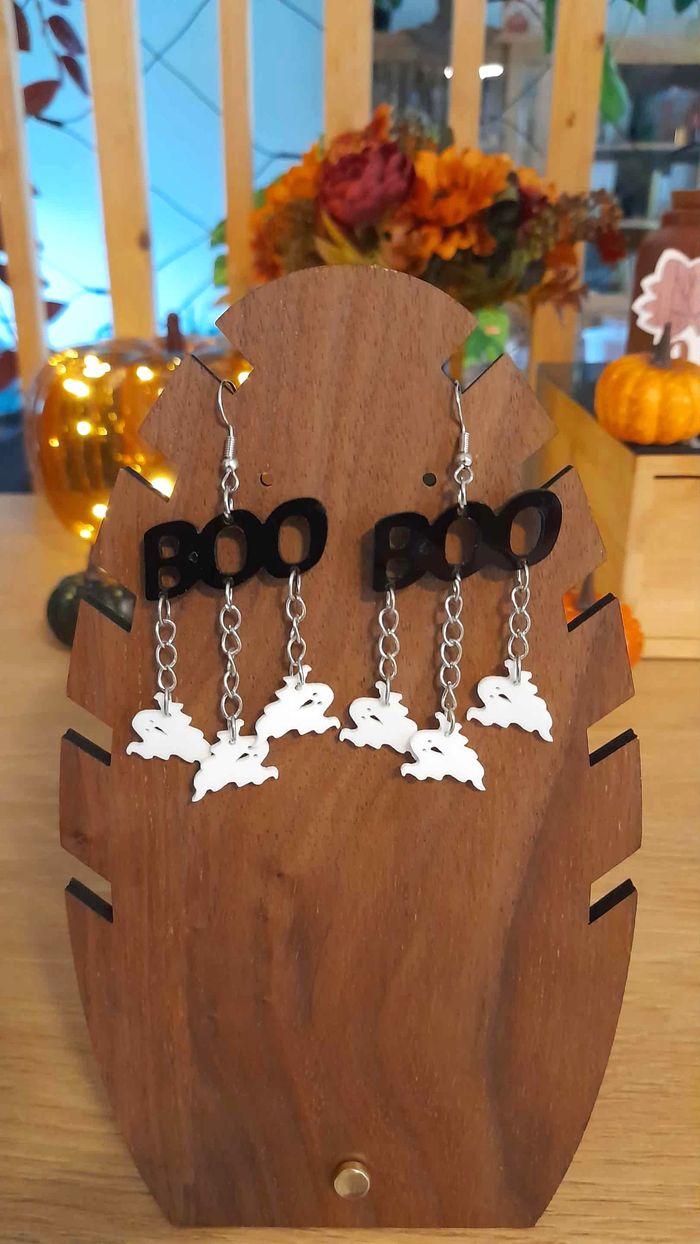 Boucles d'oreilles Halloween BOO Fantômes