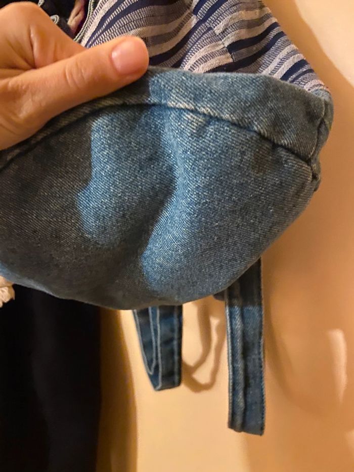 Petit sac à dos enfant en tissu jean - photo numéro 6