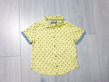 Chemisette jaune et bleu. Garçon 5 ans. Marque Orchestra