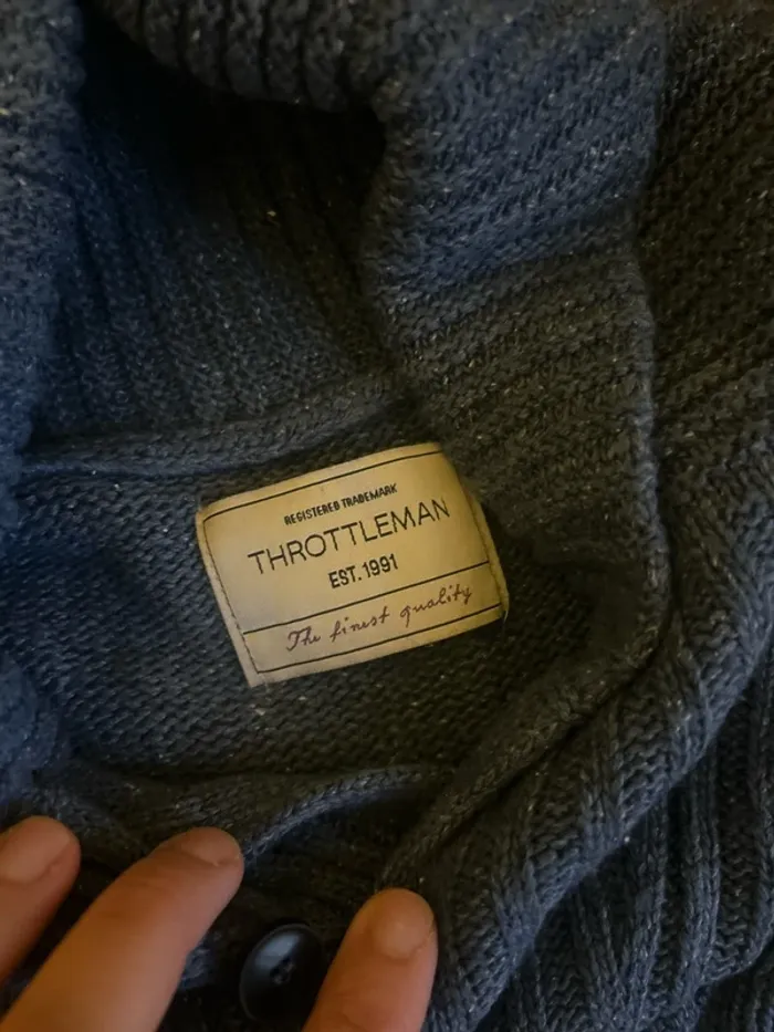 Pull col châle homme, Throttleman taille L - photo numéro 2