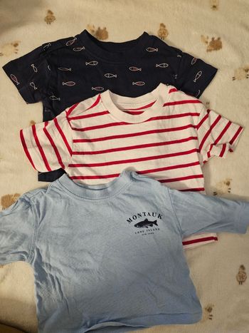 3 T-shirt garçon 3 mois
