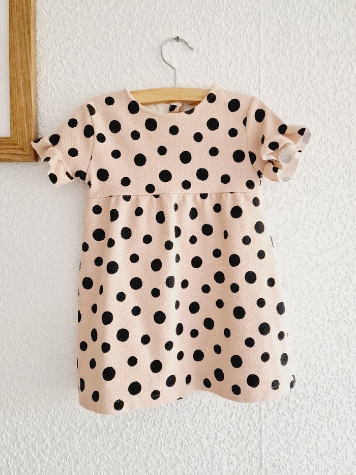 Zara - Robe manches courtes - Rose à pois noirs (2 ans) - photo numéro 2