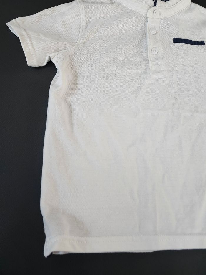 Polo t-shirt ceremonie autre garçon okaidi 4 ans blanc - photo numéro 7