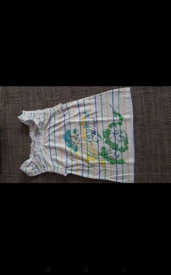 Tee shirt sans manches rayé