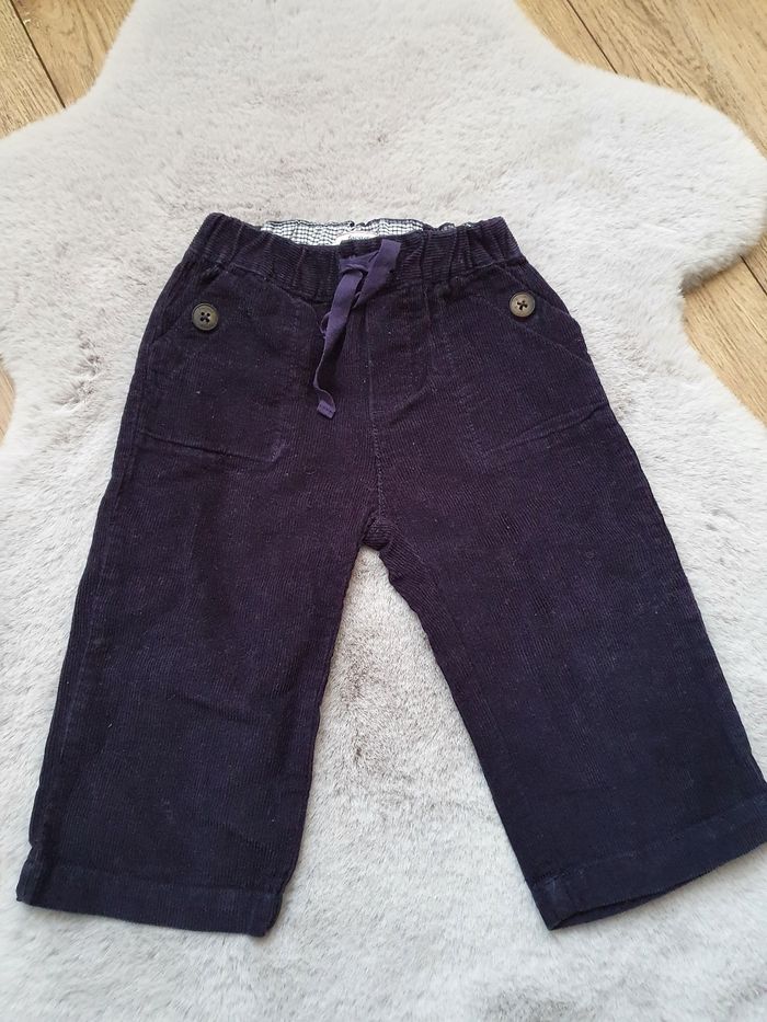 Pantalon en velours bleu marine Jacadi 12 mois