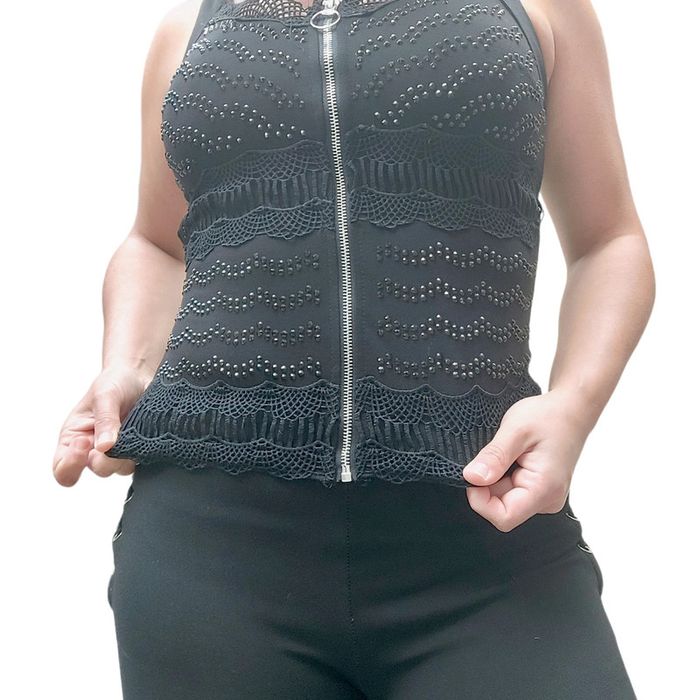 Top noir sexy en taille s/m - photo numéro 5