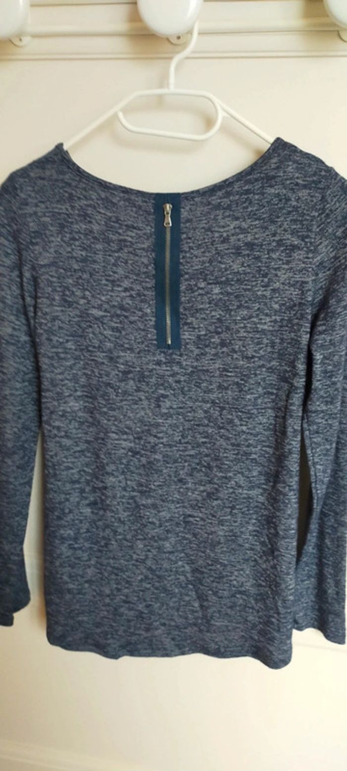 Pull chiné bleu Camaïeu - photo numéro 4