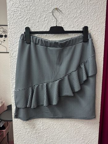 Jupe motif Vichy à volant taille XL Tissaia