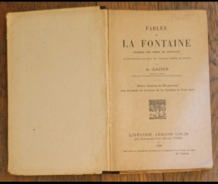 Livre ancien Les fables de la Fontaine 1938 - photo numéro 4