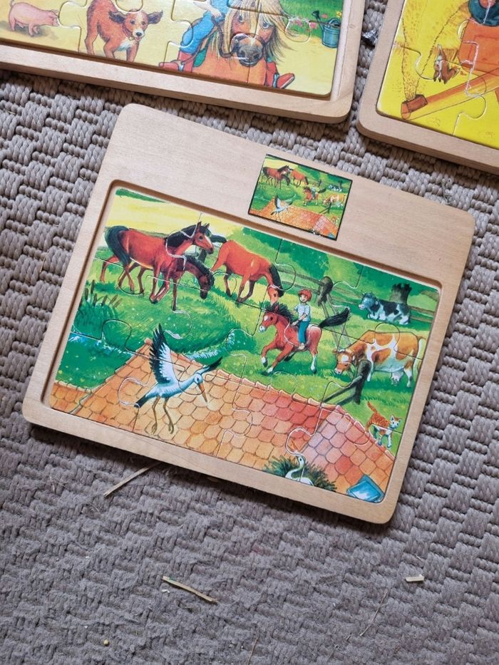 Lot de 5 puzzles bois complet - photo numéro 4